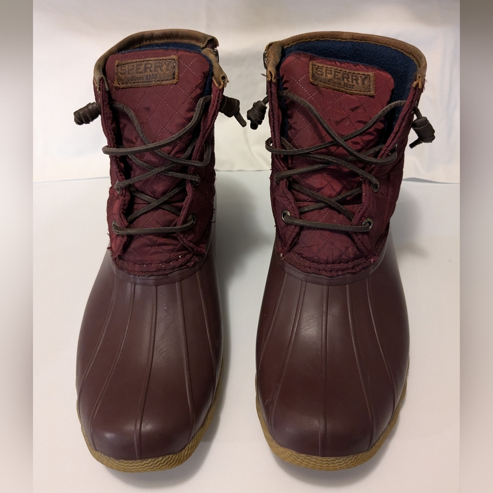 Burgundy Sperry Duck Boots